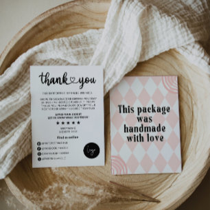 Tarjeta de agradecimiento de negocios Retro