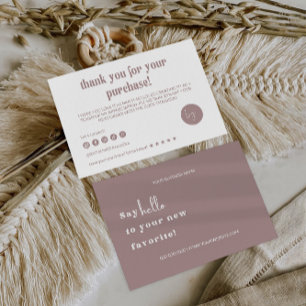 Tarjeta de agradecimiento de negocios Retro