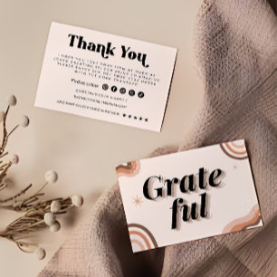 Tarjeta de agradecimiento de negocios Retro