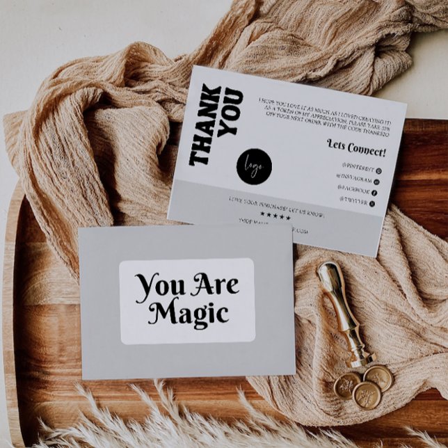 Tarjeta de agradecimiento de negocios Retro (Retro Business Thank You Card)