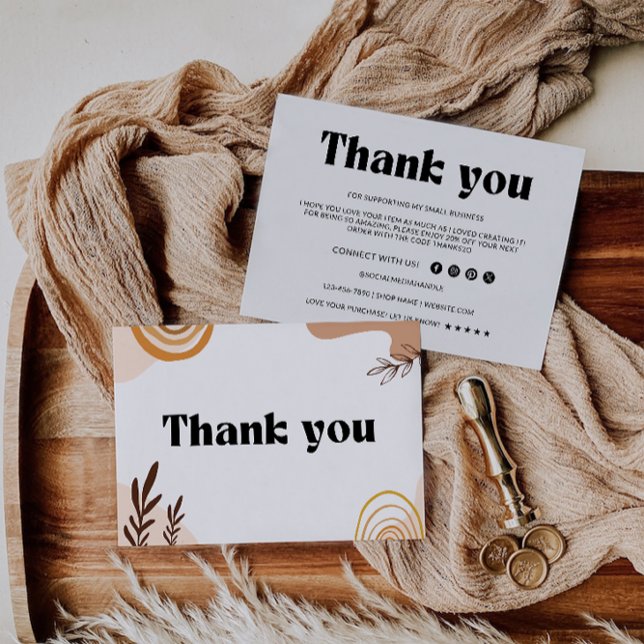 Tarjeta de agradecimiento de negocios Retro (Retro Business Thank You Card)