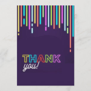 Tarjeta de agradecimiento de Neon