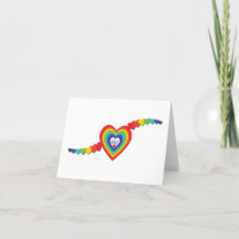 Tarjeta de agradecimiento de NHS Rainbow Hearts