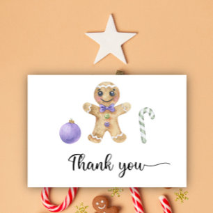 tarjeta de agradecimiento de niño de jengibre