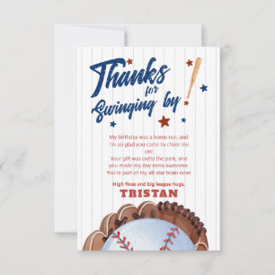 Tarjeta de agradecimiento de novato del año primer