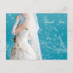Tarjeta de agradecimiento de novia