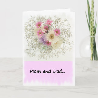 Tarjeta De Agradecimiento De novia a mamá y papá