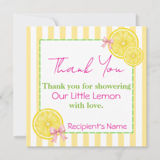Tarjeta De Agradecimiento De Nuestra Pequeña Limón
