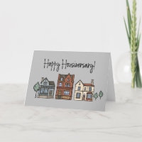 Tarjeta de agradecimiento de nuevo hogar de feliz 