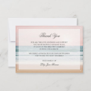 Tarjeta de agradecimiento de Ocean Funeral   Tarje