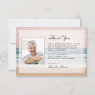 Tarjeta de agradecimiento de Ocean Funeral   Tarje