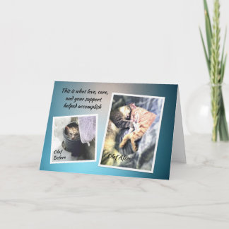 Tarjeta de agradecimiento de Olaf