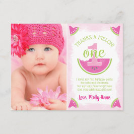 Tarjeta de agradecimiento de One in Melon Watermel