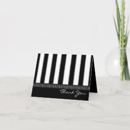 Tarjeta de agradecimiento de Onyx Stripe