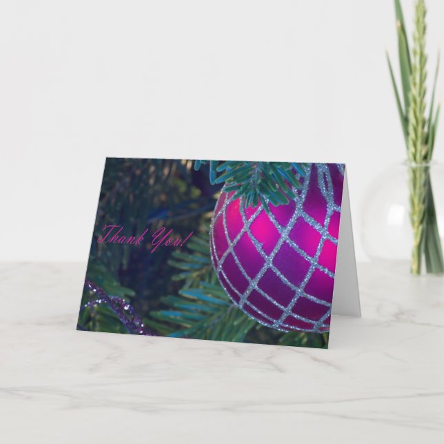 Tarjeta de agradecimiento de Ornamento Rojo (Anverso)