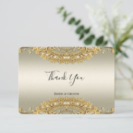 Tarjeta de agradecimiento de Ornate Gold