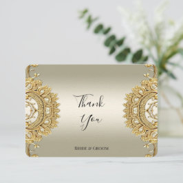 Tarjeta de agradecimiento de Ornate Gold