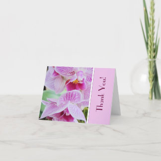 Tarjeta de agradecimiento de orquídea