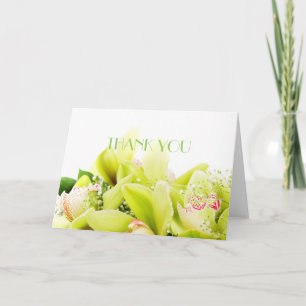 Tarjeta de agradecimiento de orquídea de primavera