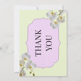 Tarjeta de agradecimiento de orquídea pastel