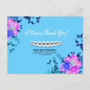 Tarjeta de agradecimiento de ortodoncia de dentist