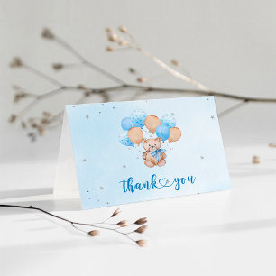 Tarjeta de agradecimiento de osito de peluche