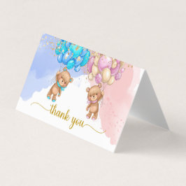 Tarjeta de agradecimiento de oso