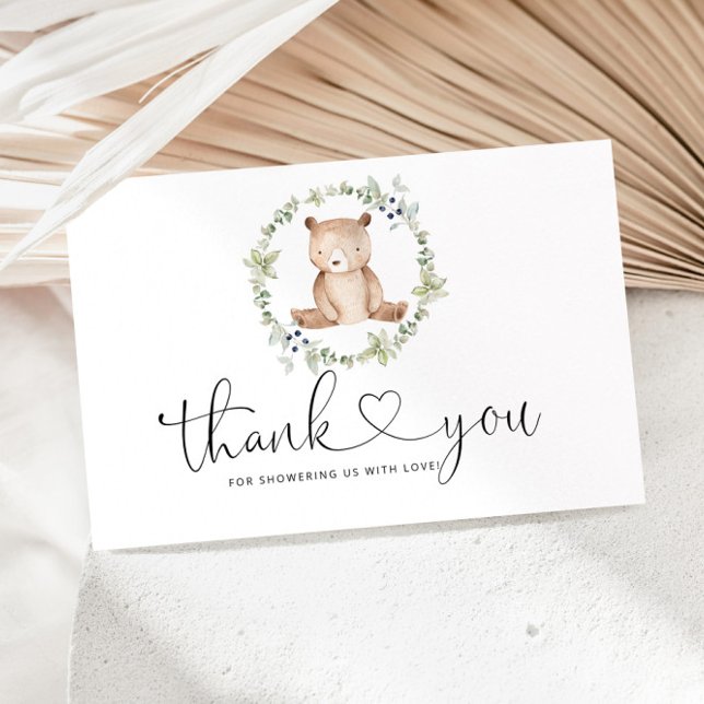 Tarjeta de agradecimiento de oso (Subido por el creador)