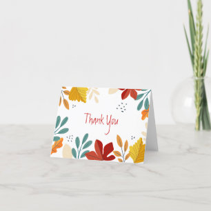 Tarjeta de agradecimiento de otoño