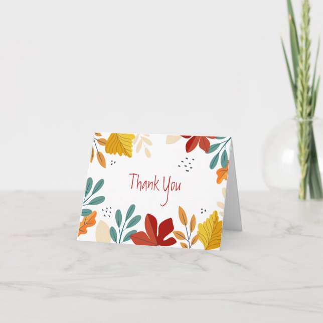 Tarjeta de agradecimiento de otoño (Anverso)