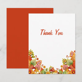 Tarjeta de agradecimiento de otoño
