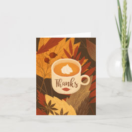 Tarjeta de agradecimiento de otoño