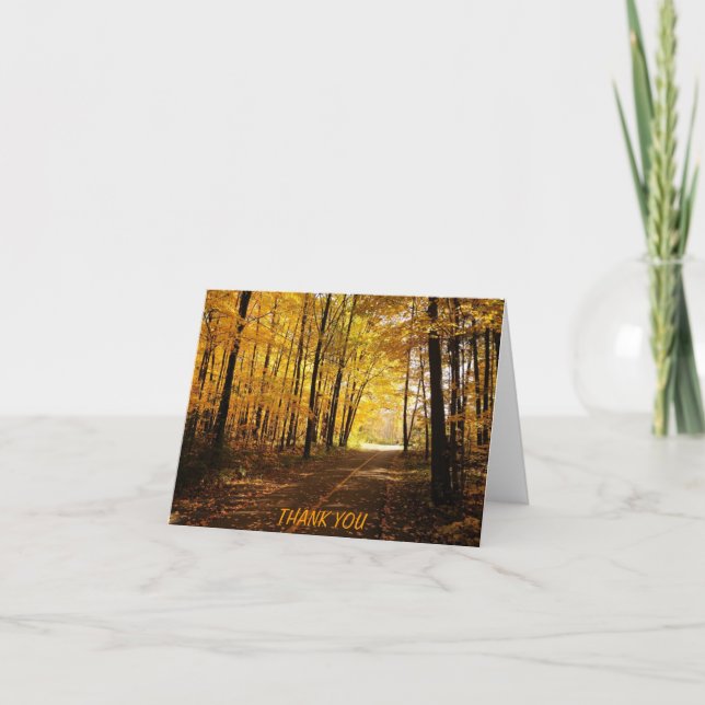 Tarjeta de agradecimiento de otoño (Anverso)