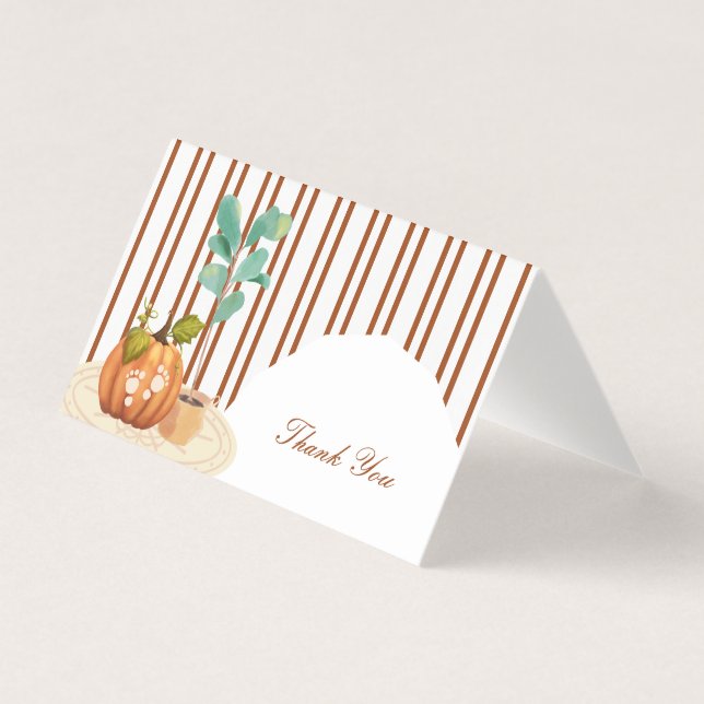 Tarjeta de agradecimiento de otoño Little Pumpkin (Anverso)