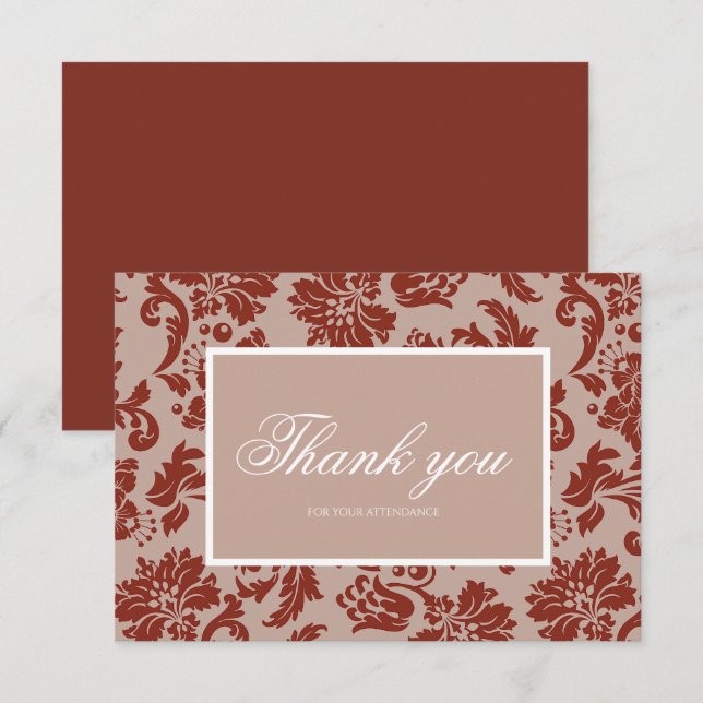 Tarjeta de agradecimiento de óxido de cobre (Anverso / Reverso)