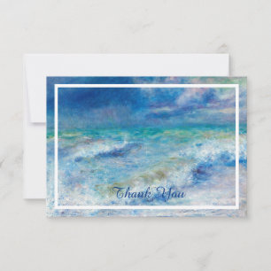 Tarjeta de agradecimiento de paisaje marino