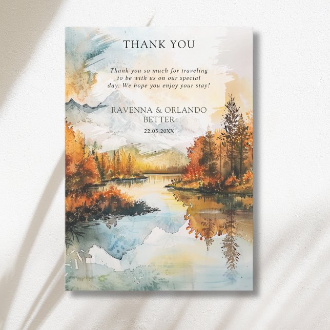 Tarjeta de agradecimiento de paisaje rústico de mo (Subido por el creador)