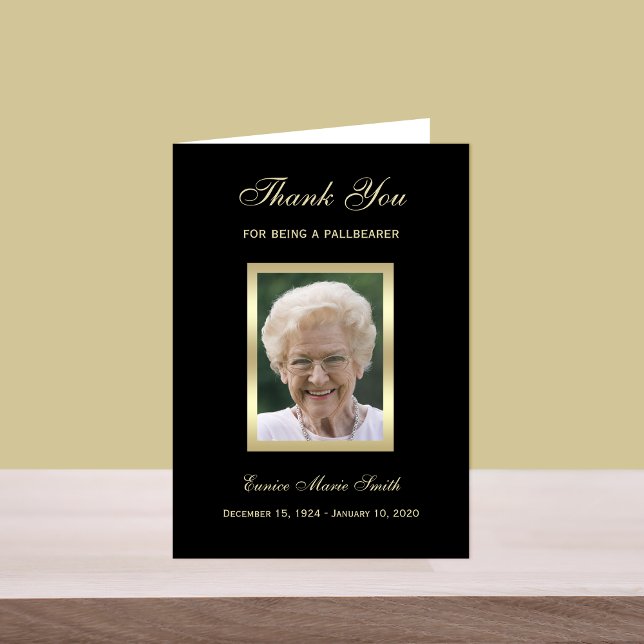 Tarjeta de agradecimiento de palier con foto (Subido por el creador)