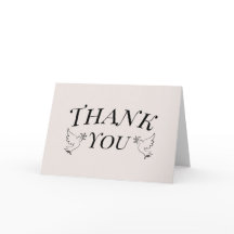 Tarjeta de agradecimiento de paloma elegante plega