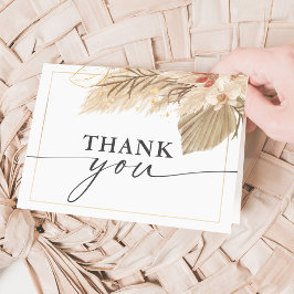 Tarjeta de agradecimiento de pampas Grass