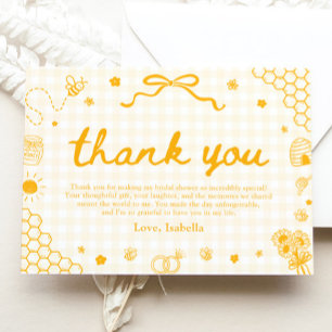 Tarjeta de agradecimiento de panal de abeja de mie