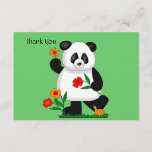 Tarjeta de agradecimiento de Panda