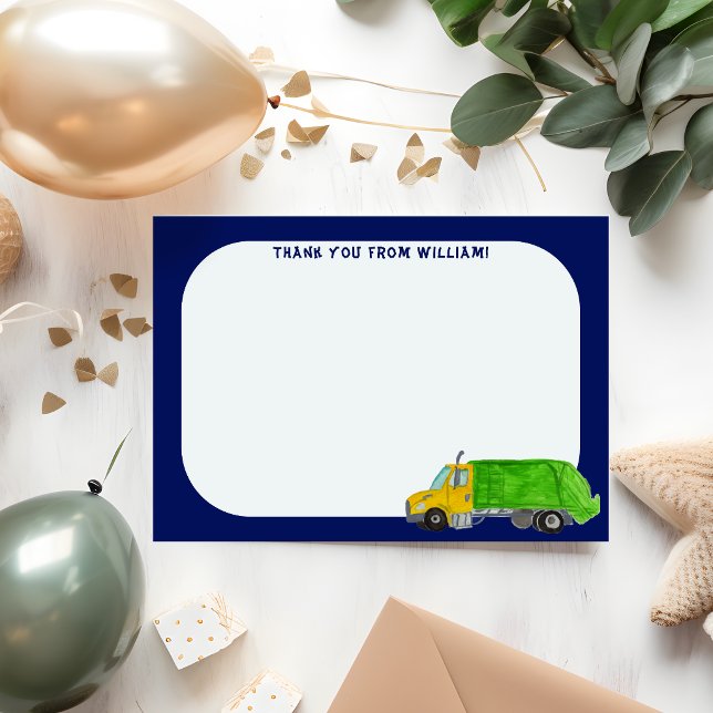 Tarjeta de agradecimiento de panel plano de camión (Subido por el creador)