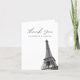 Tarjeta de agradecimiento de Paris France Blank
