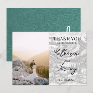 Tarjeta de agradecimiento de Pasaporte Turquoise C