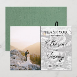 Tarjeta de agradecimiento de pasaporte verde de Co