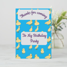 Tarjeta de agradecimiento de patitos