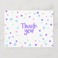 Tarjeta de agradecimiento de patrón divertido