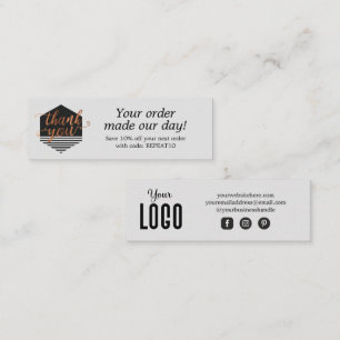 Tarjeta de agradecimiento de pedido de Personaliza