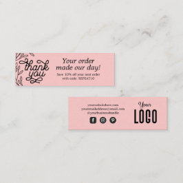 Tarjeta de agradecimiento de pedido personalizado 